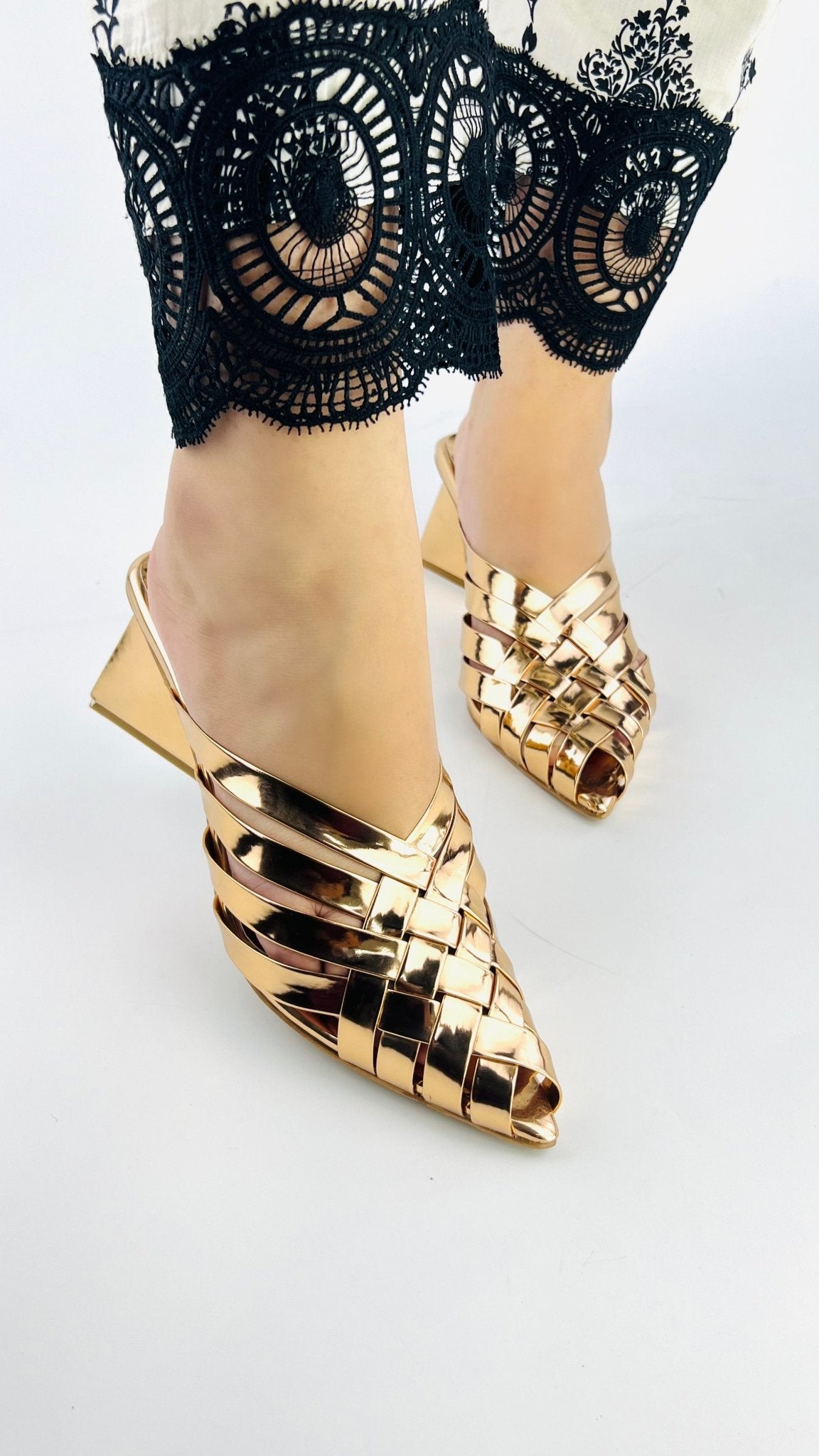 Alfie Rose Gold Sandals (11051) - Spunkz