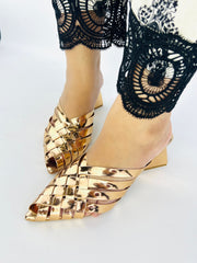 Alfie Rose Gold Sandals (11051) - Spunkz