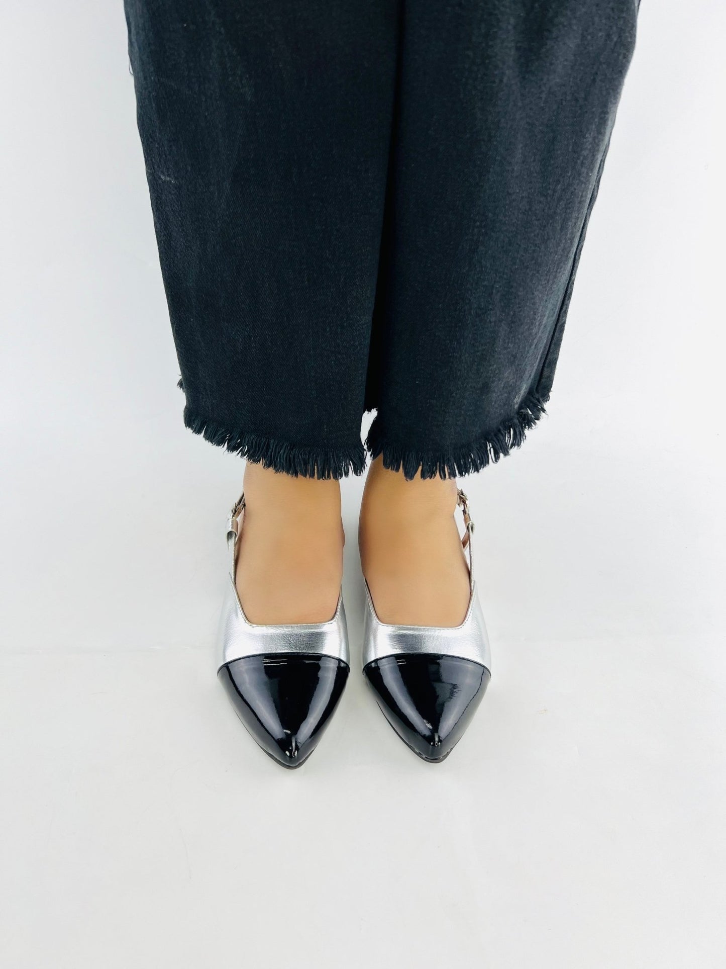 Silver Ballet Pumps (11001) - Spunkz