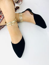 Layla Black Ankle Strap Mules Pump 90034