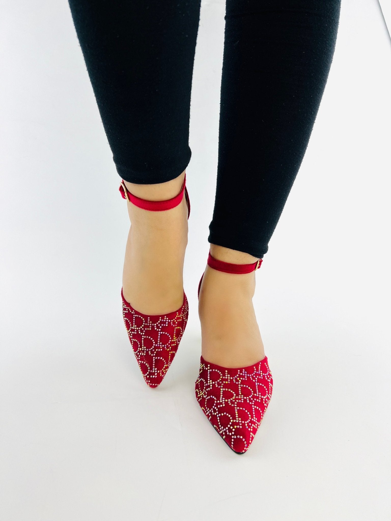 Maroon Diamond Heels - Spunkz