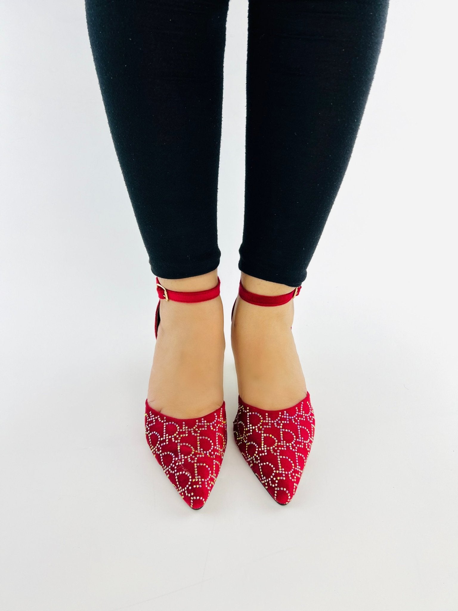 Maroon Diamond Heels - Spunkz