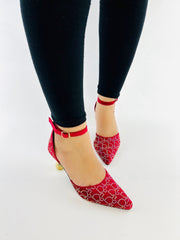 Maroon Diamond Heels - Spunkz
