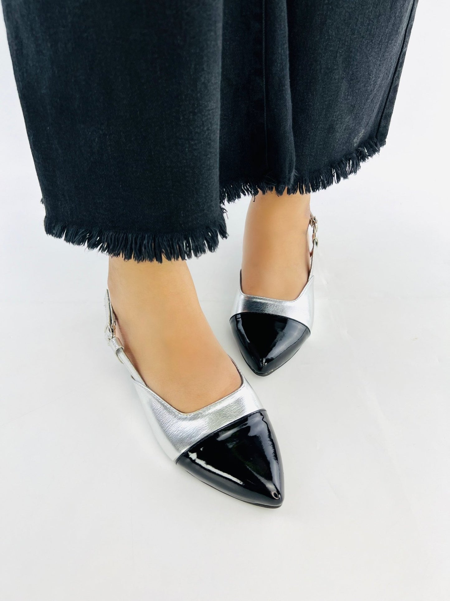 Silver Ballet Pumps (11001) - Spunkz