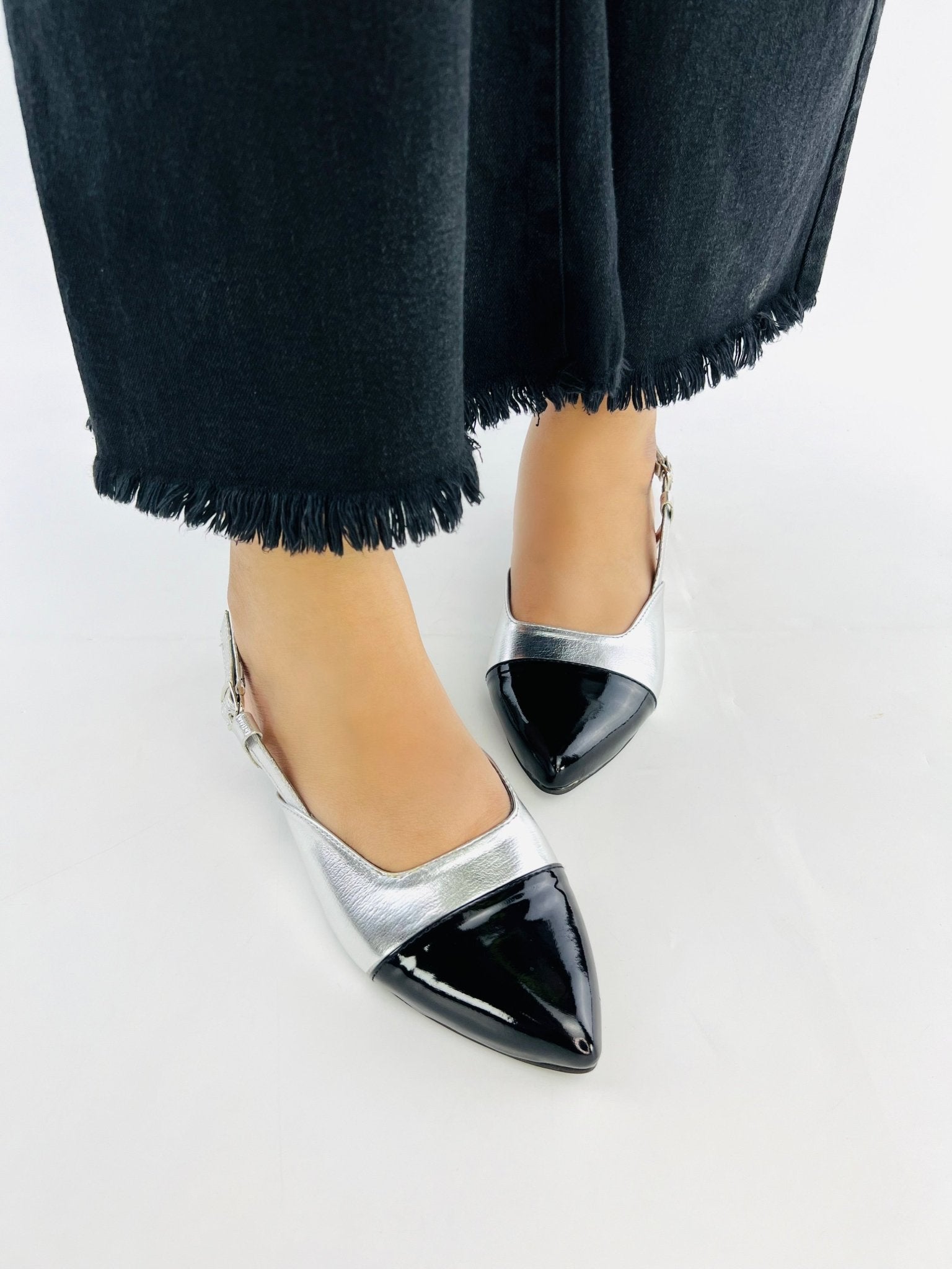 Silver Ballet Pumps (11001) - Spunkz