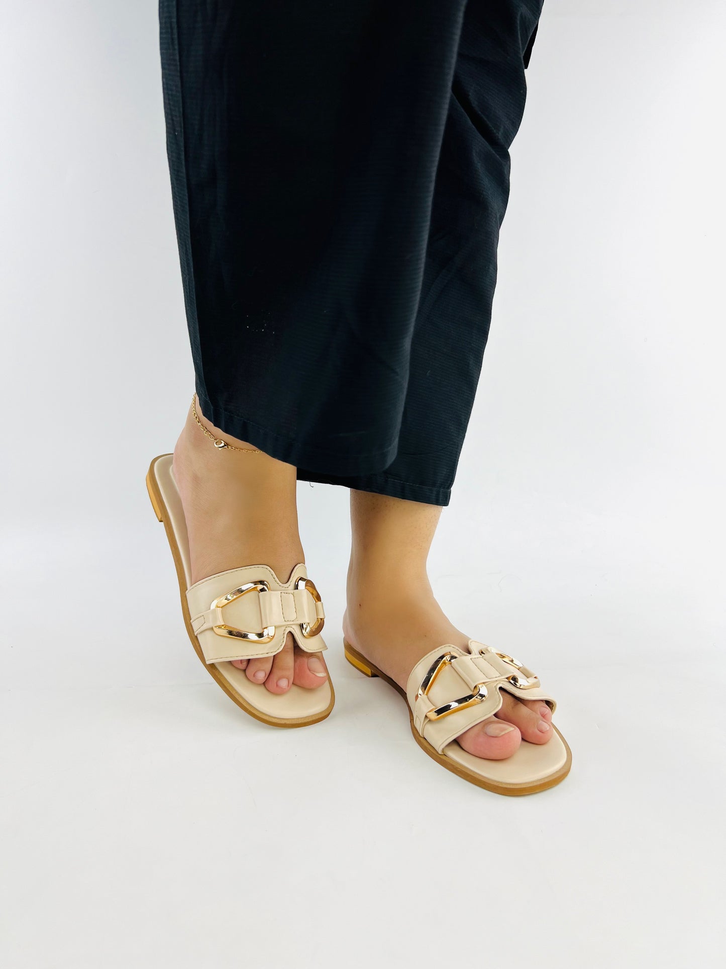 Spunkz Beige Casual Slippers for Women-11080