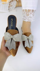 Annabel Brown Mule Shoes (11029) - Spunkz