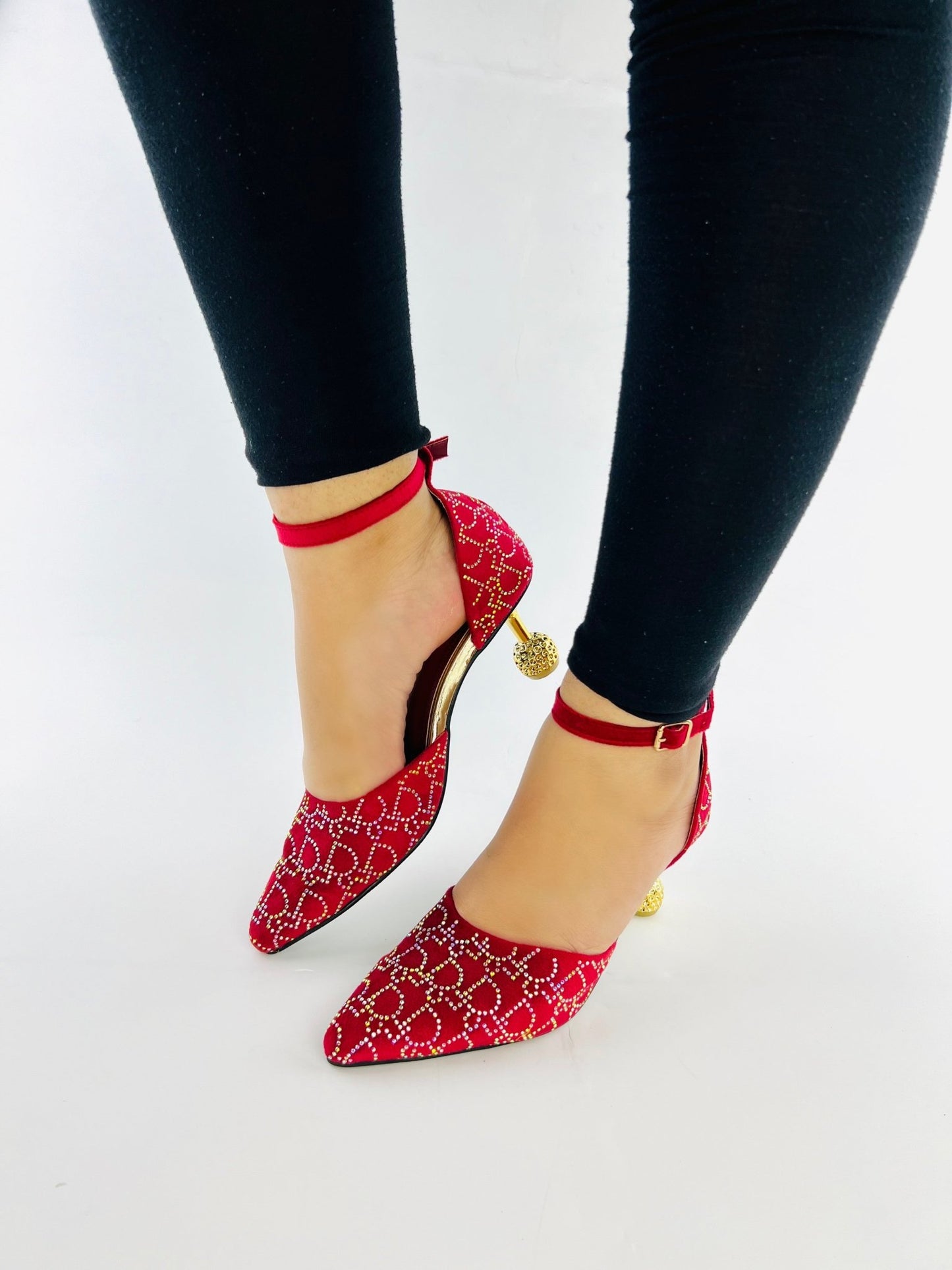 Maroon Diamond Heels - Spunkz