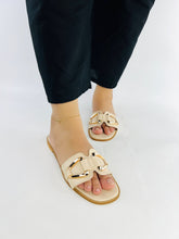 Chain Link Beige Slides (11080) - Spunkz