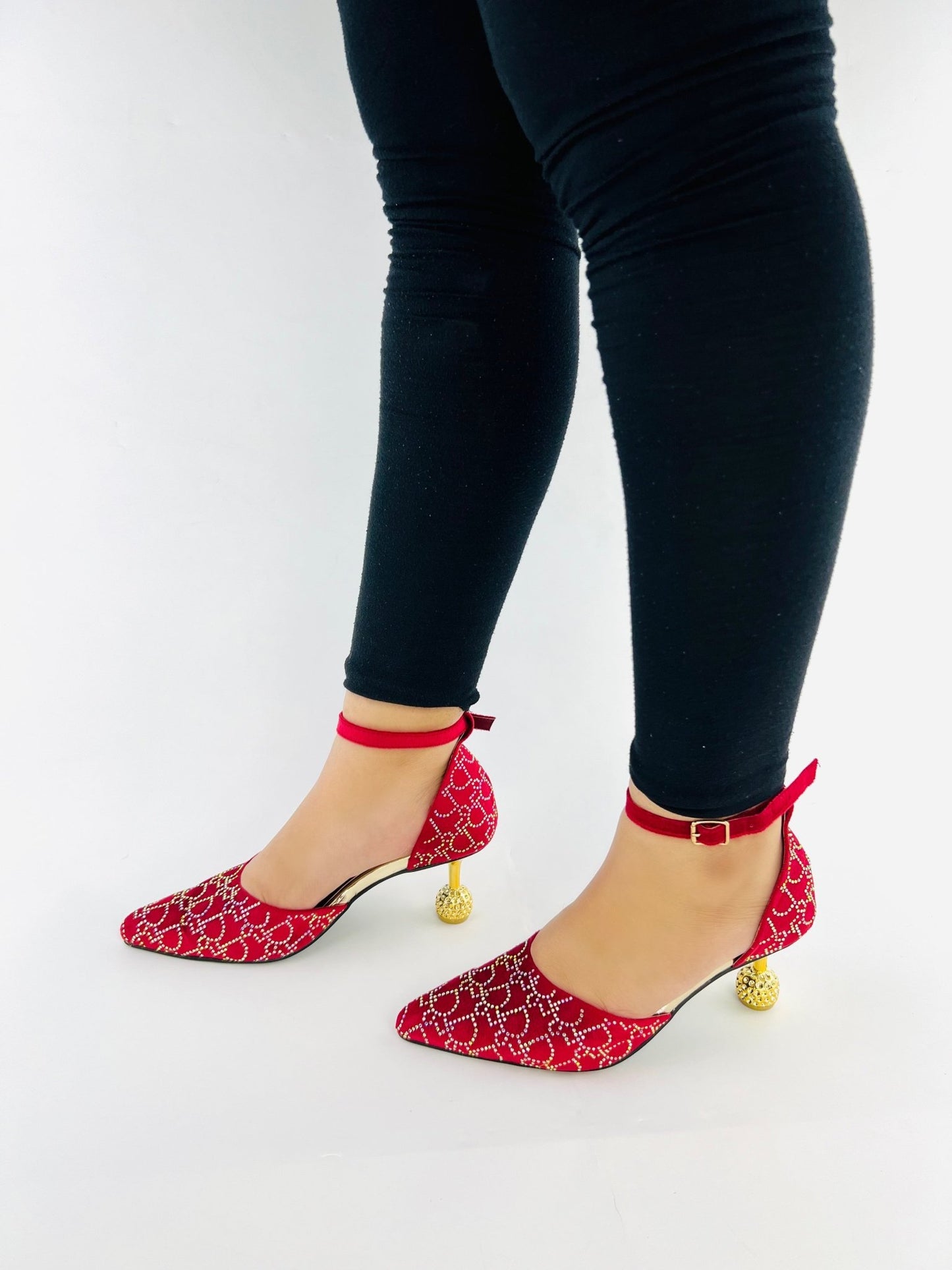 Maroon Diamond Heels - Spunkz