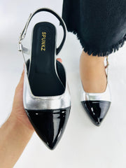 Silver Ballet Pumps (11001) - Spunkz