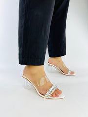 White Transparent Heel (11019) - Spunkz