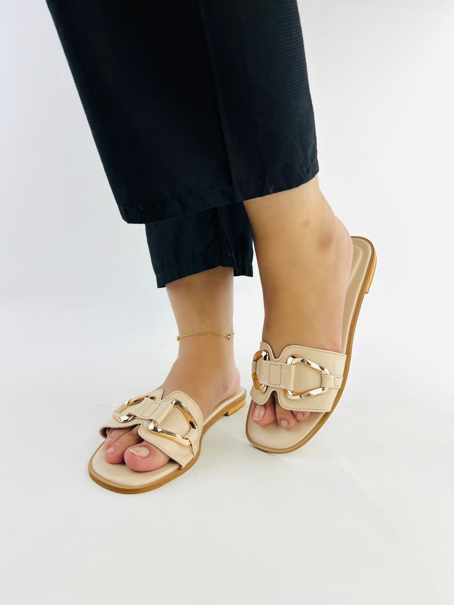 Spunkz Beige Casual Slippers for Women-11080