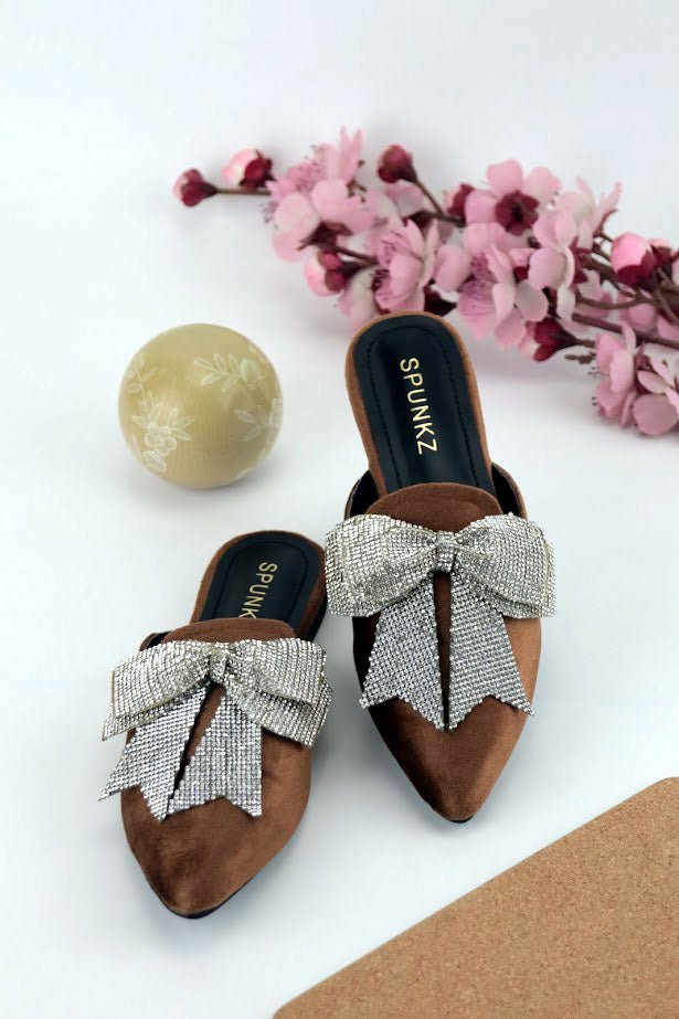 Annabel Brown Mule Shoes (11029) - Spunkz