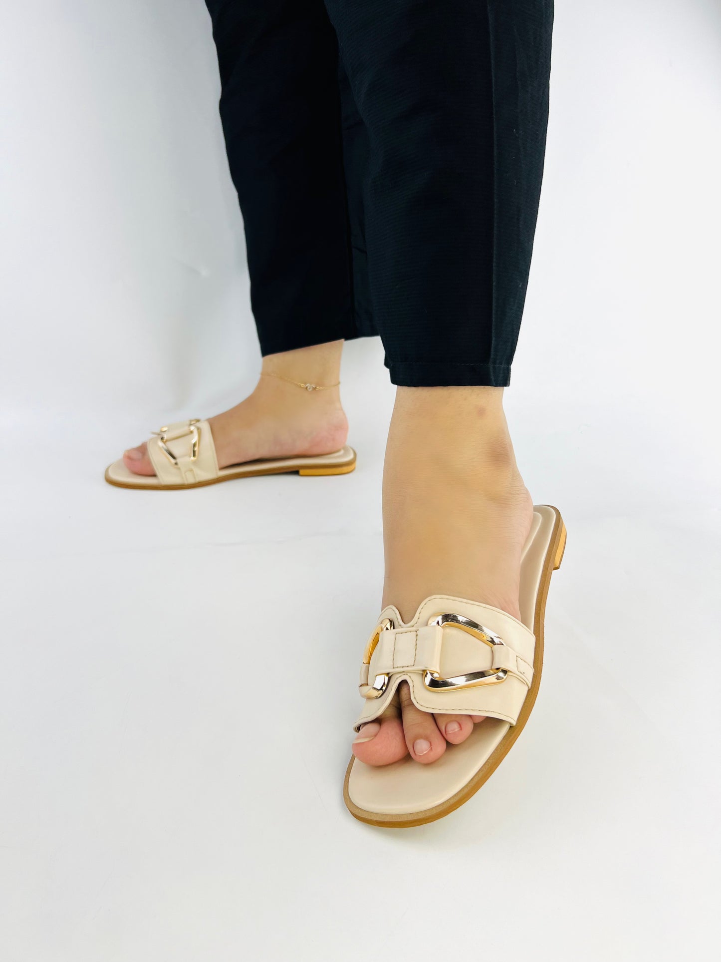 Spunkz Beige Casual Slippers for Women-11080