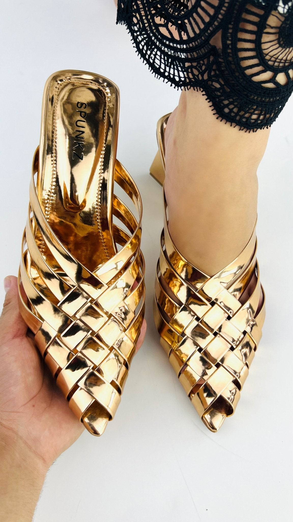 Alfie Rose Gold Sandals (11051) - Spunkz