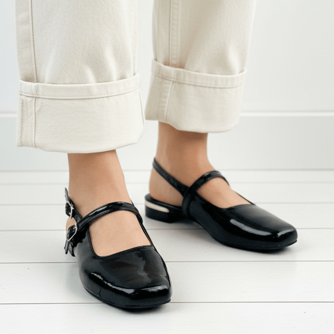 Black Patent Shoes - Spunkz