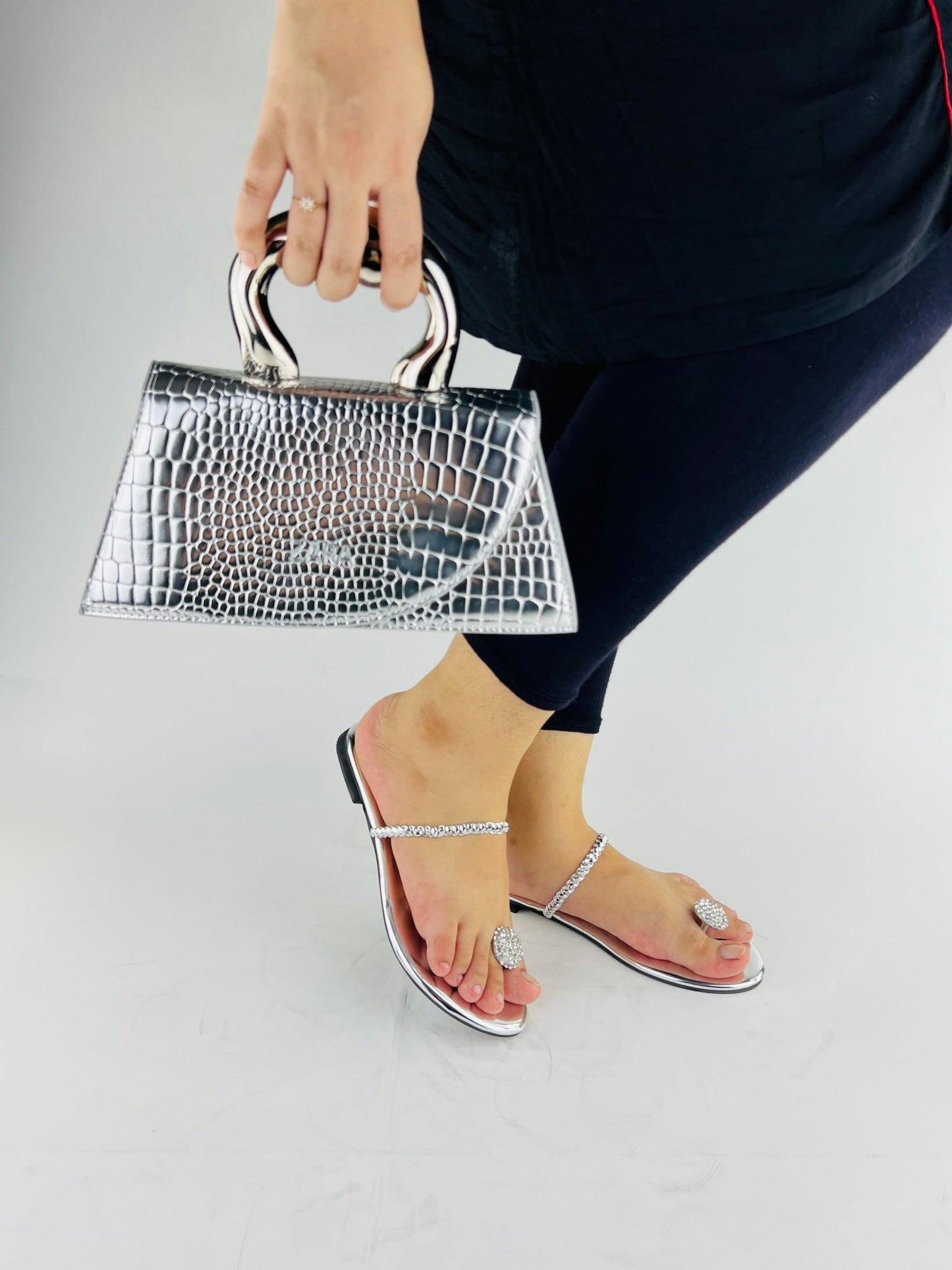 Silver Ball Flat Slides (11016) - Spunkz