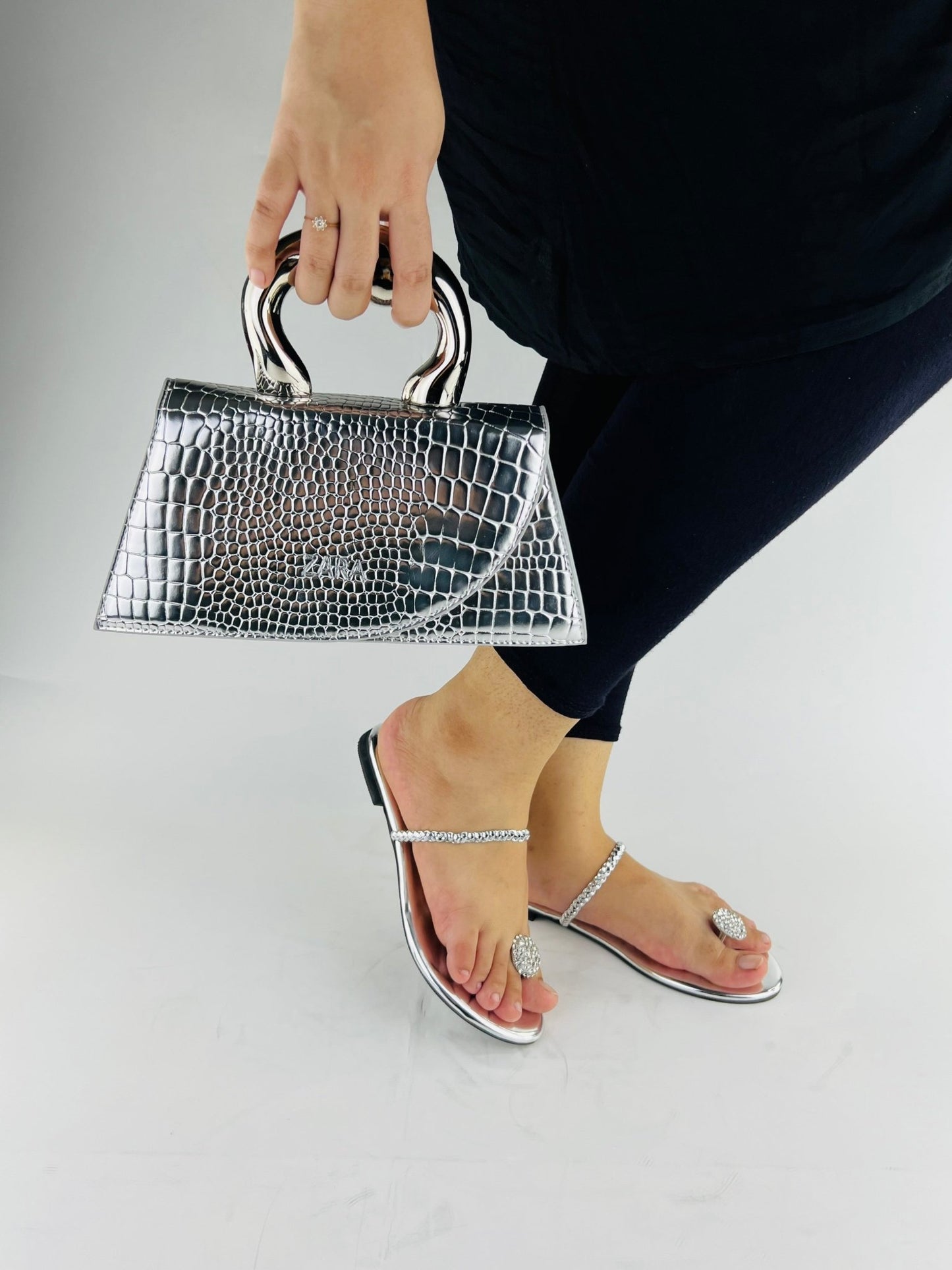 Silver Ball Flat Slides (11016) - Spunkz