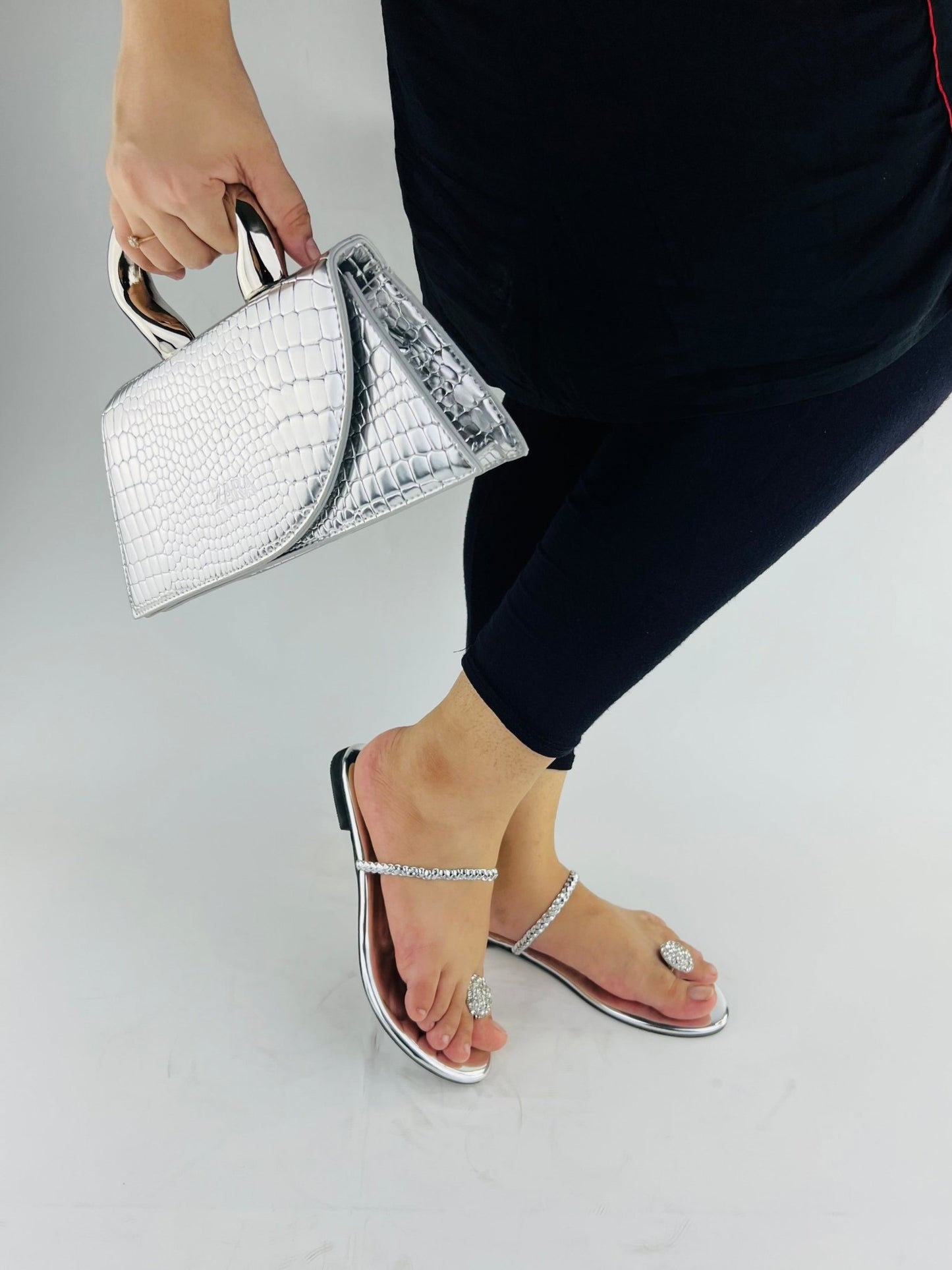 Silver Ball Flat Slides (11016) - Spunkz