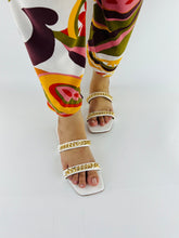 Ziva White Flat Slippers (11038) - Spunkz