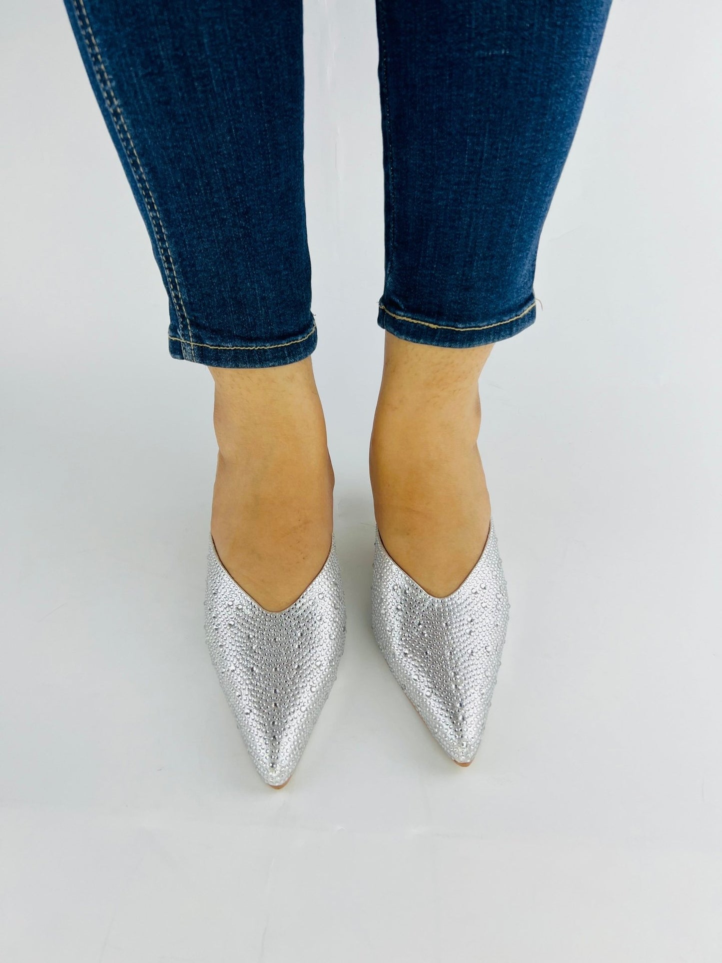 Shiny Mules Silver (11039) - Spunkz