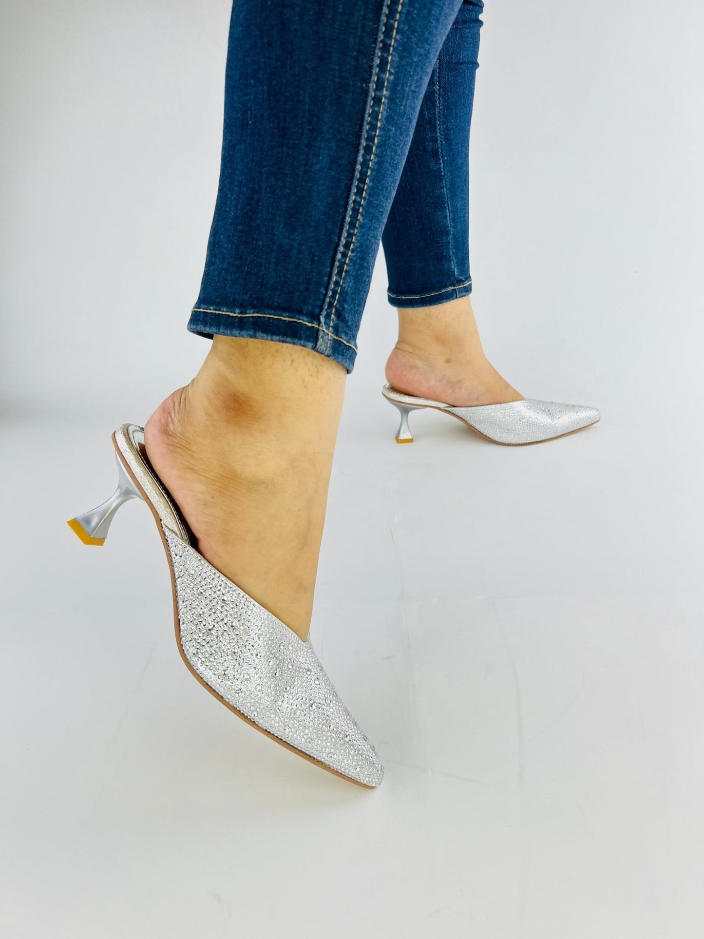 Shiny Mules Silver (11039) - Spunkz