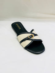 Slip On Flats Black Slippers - Spunkz