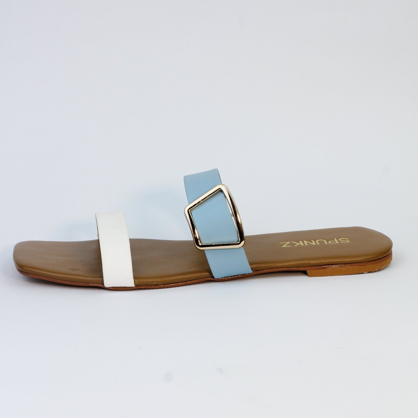 Two Tone Blue Flat Slides - Spunkz