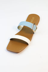 Two Tone Blue Flat Slides - Spunkz