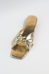 Tinsley Gold Flat Sandals (11054) - Spunkz