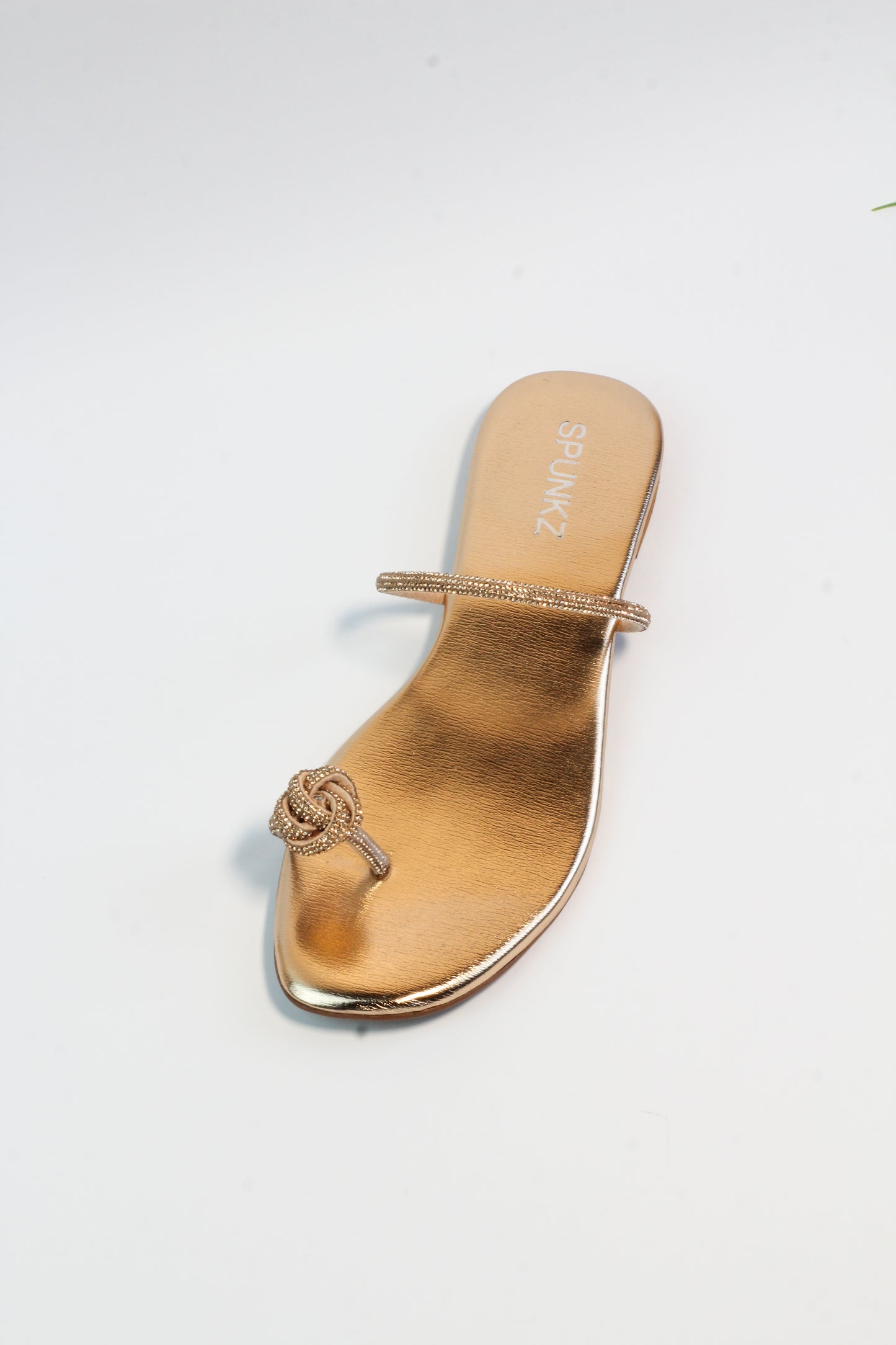Cyra Gold Flat Sandals (11065) - Spunkz