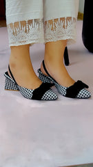 Checkered Bow Heel (12004) - Spunkz
