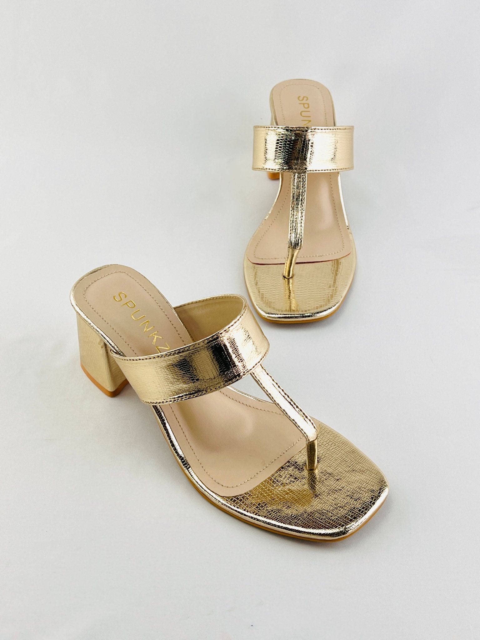 Block Heel Sandals - Spunkz