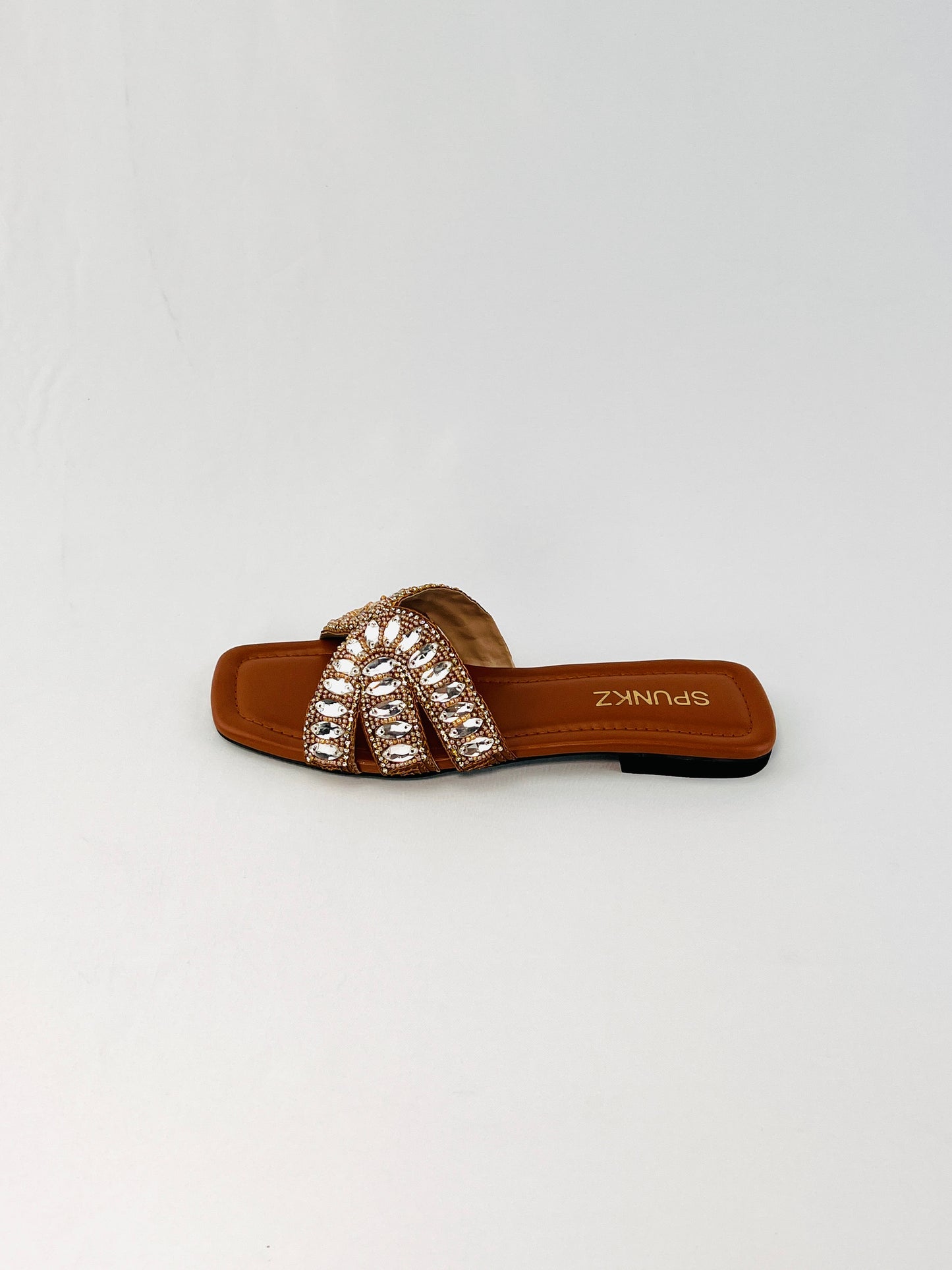 Embellished Slippers (Brown)