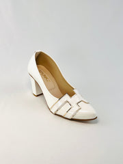 H - Style Court Shoes (White) - Spunkz