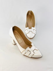 H - Style Court Shoes (White) - Spunkz