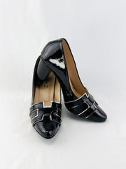 H - Style Court Shoes (Black) - Spunkz