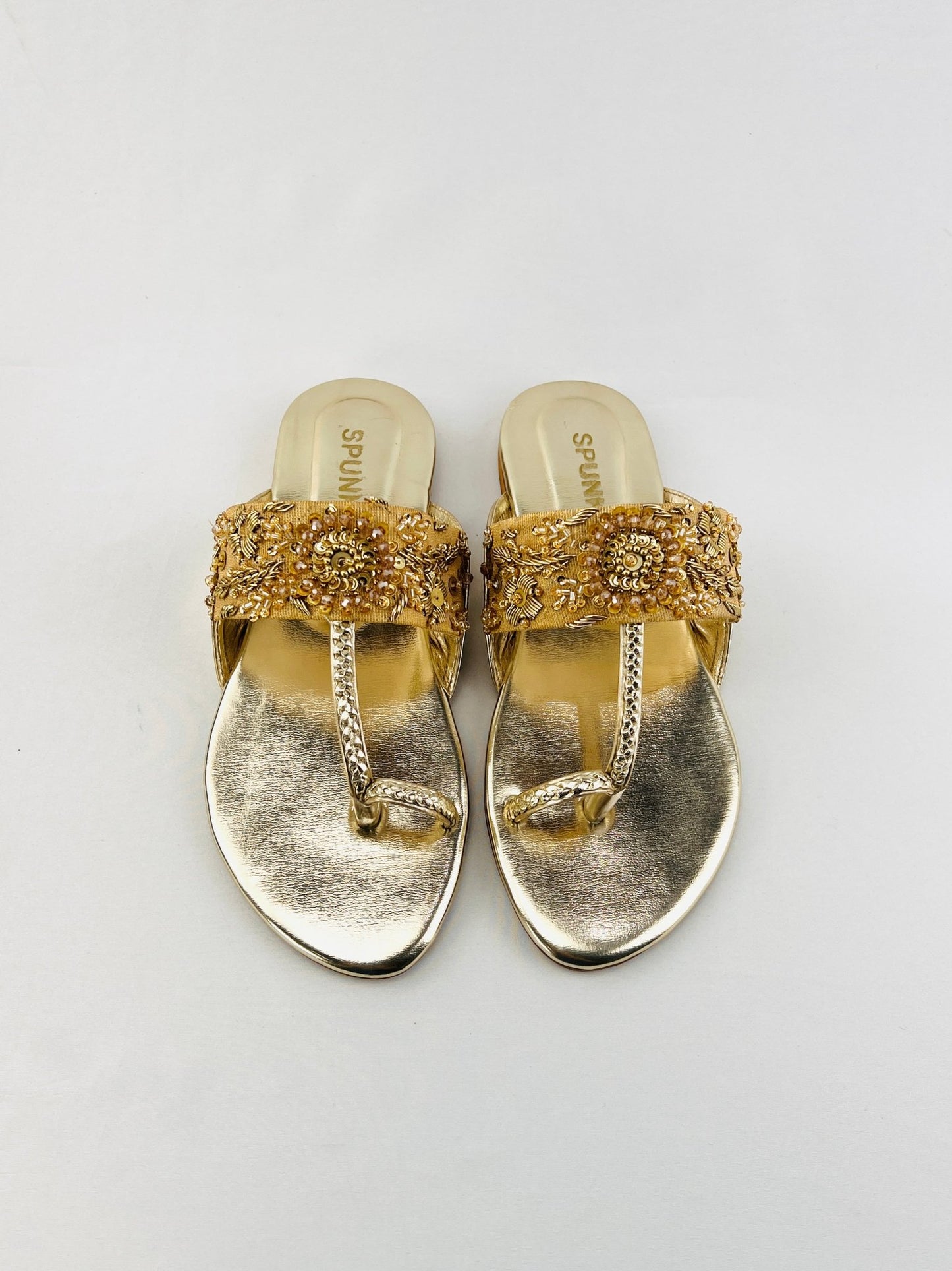 kolhapuri chappal (Golden) - Spunkz