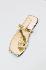 Zoe Gold Flat Slip on Sandals (11072) - Spunkz