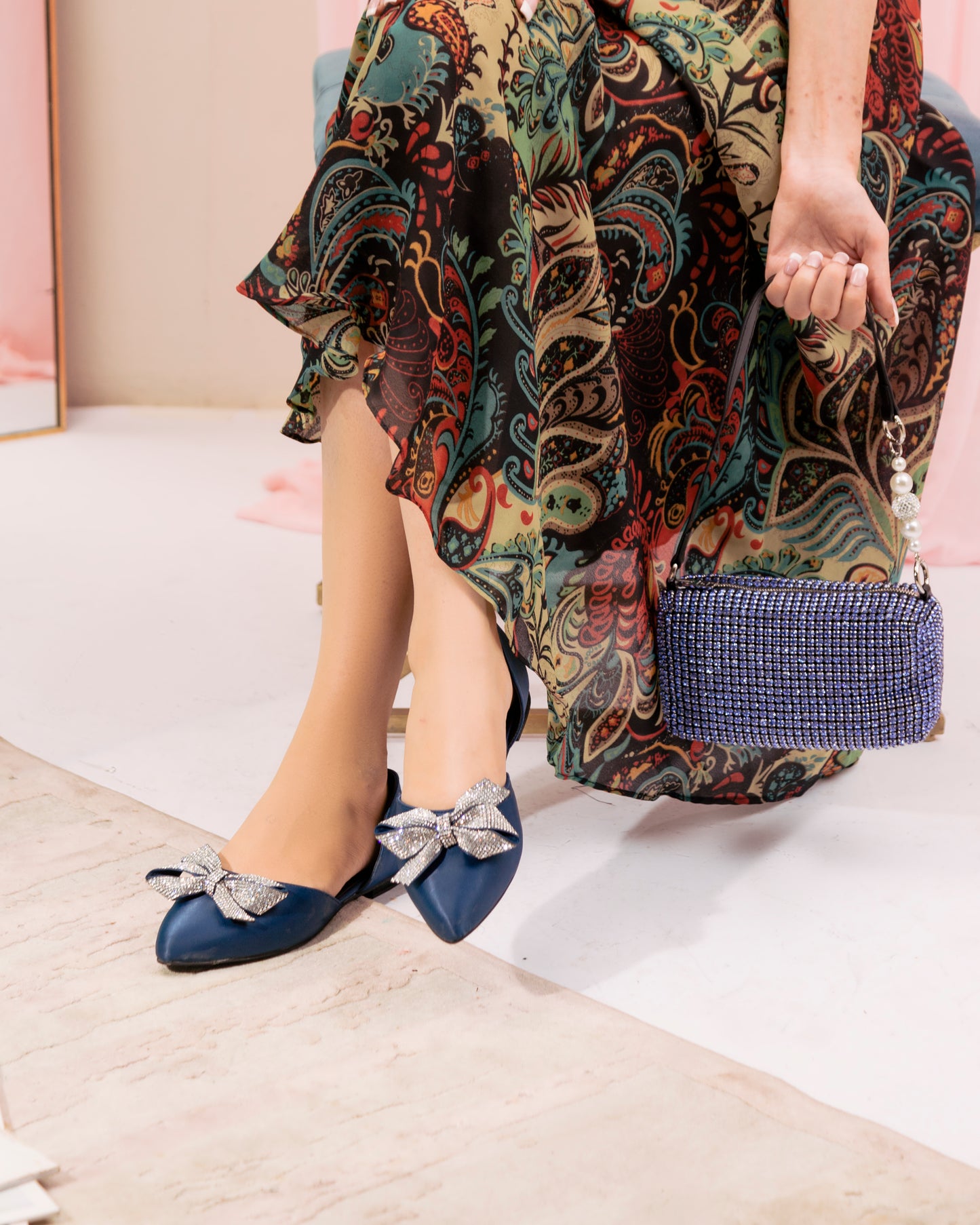 Olivia Pumps (Blue) - Spunkz