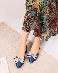 Olivia Pumps (Blue) - Spunkz