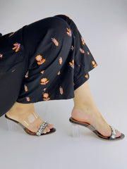 Crystal Heels Black (11019) - Spunkz