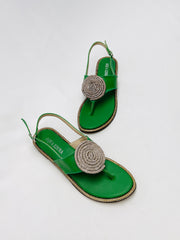 Flat T-Strap Thong Sandals