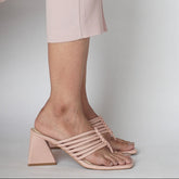 Multi Straps Heels (Pink)