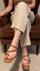 Brown Slip On Slides