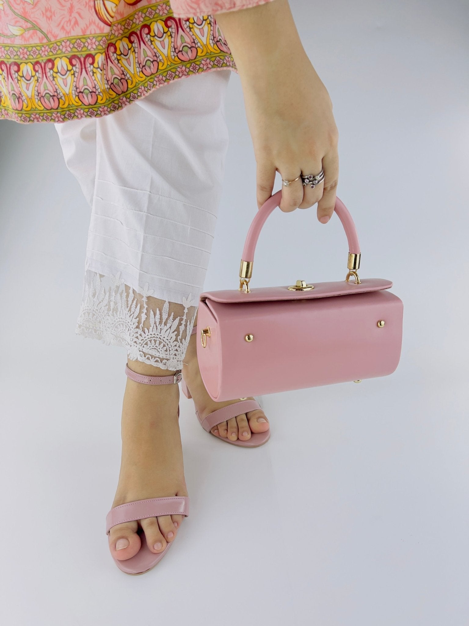 Liza Pink Heel Sandals (11031) - Spunkz