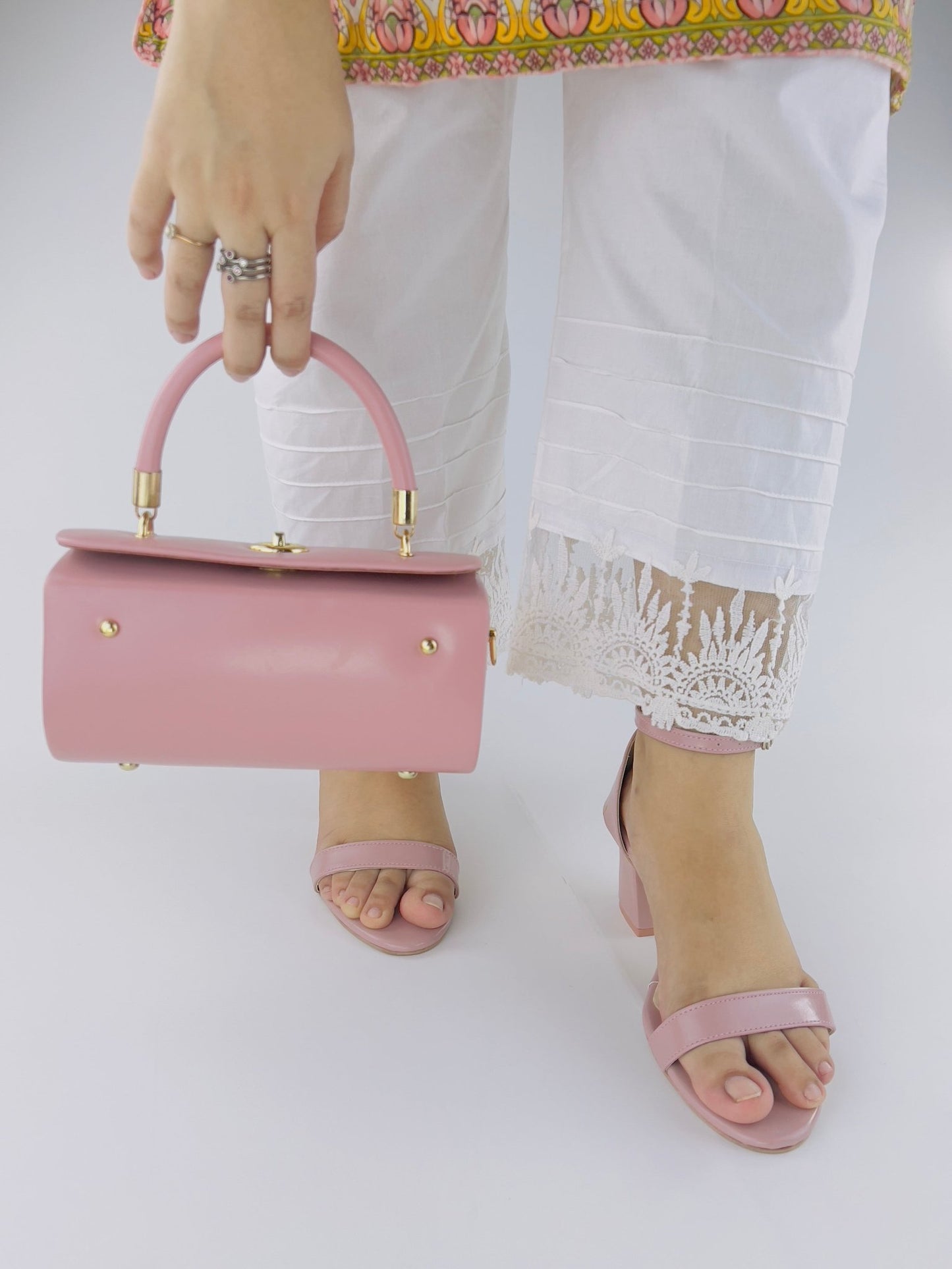 Liza Pink Heel Sandals (11031) - Spunkz