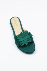 Melena Green Slippers (11030) - Spunkz