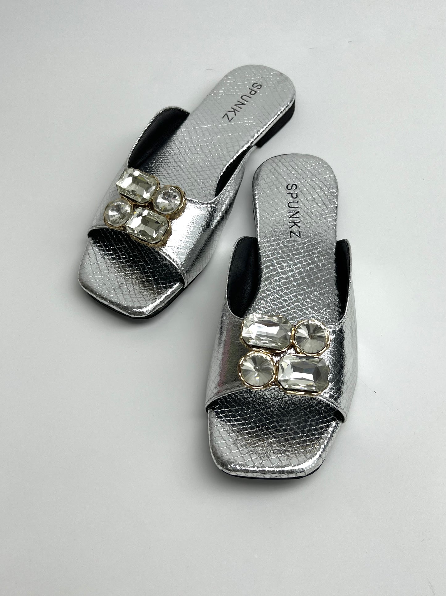 Silver Crocs Diamond
